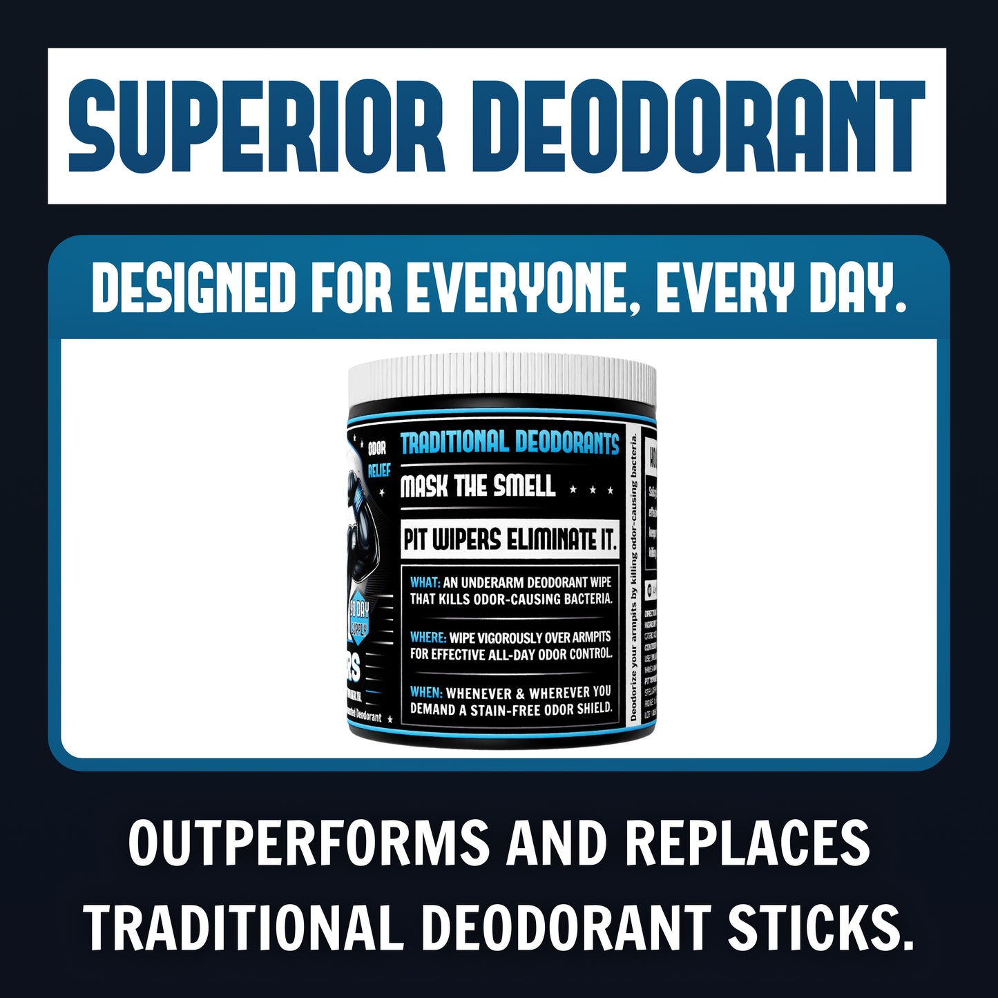 Pit Wipers: Aluminum-Free Armpit Deodorant Wipes