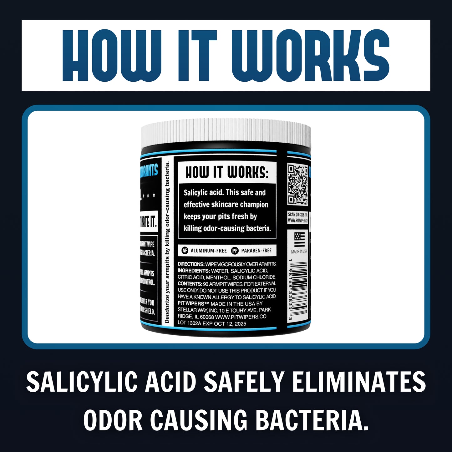 Pit Wipers: Aluminum-Free Armpit Deodorant Wipes