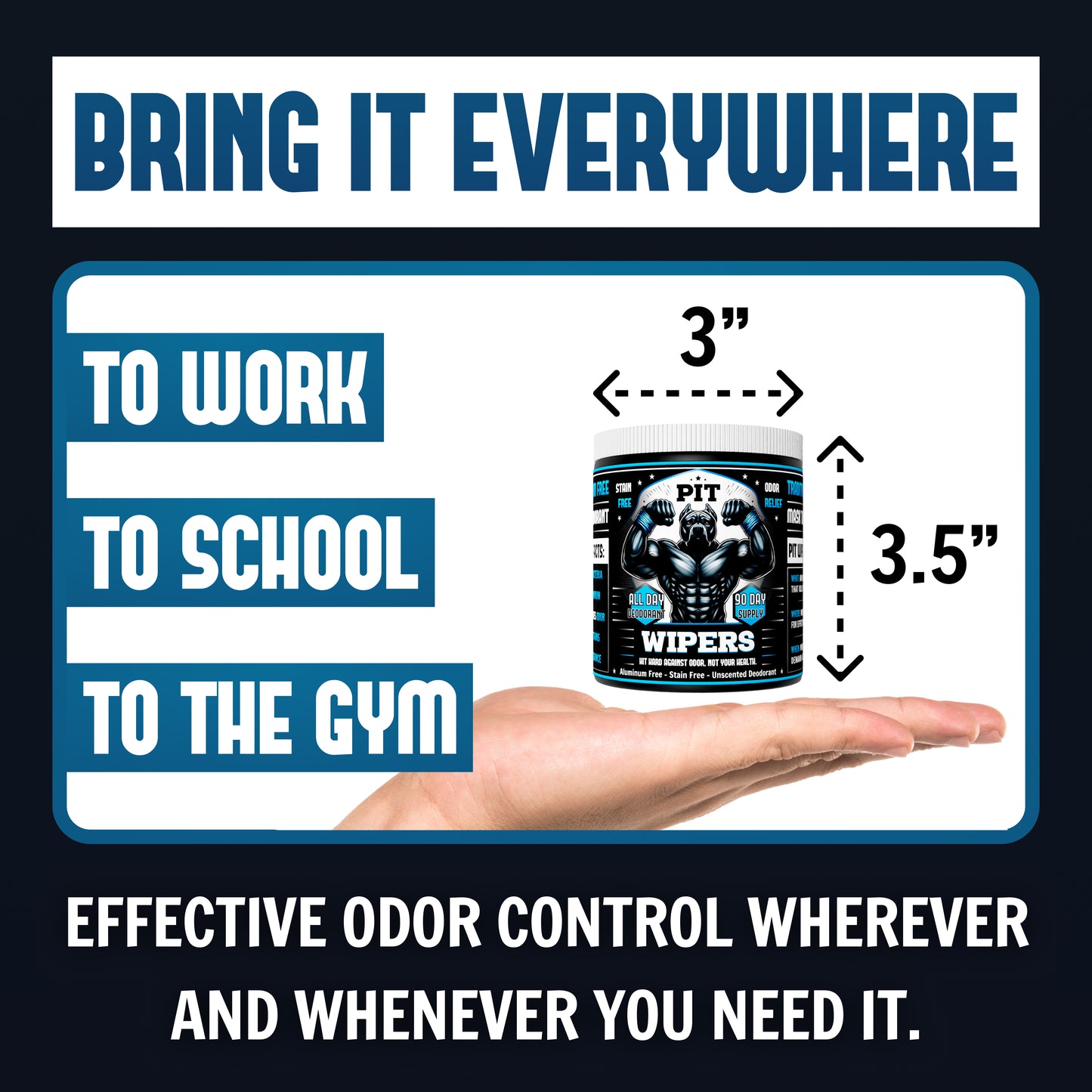 Pit Wipers: Aluminum-Free Armpit Deodorant Wipes